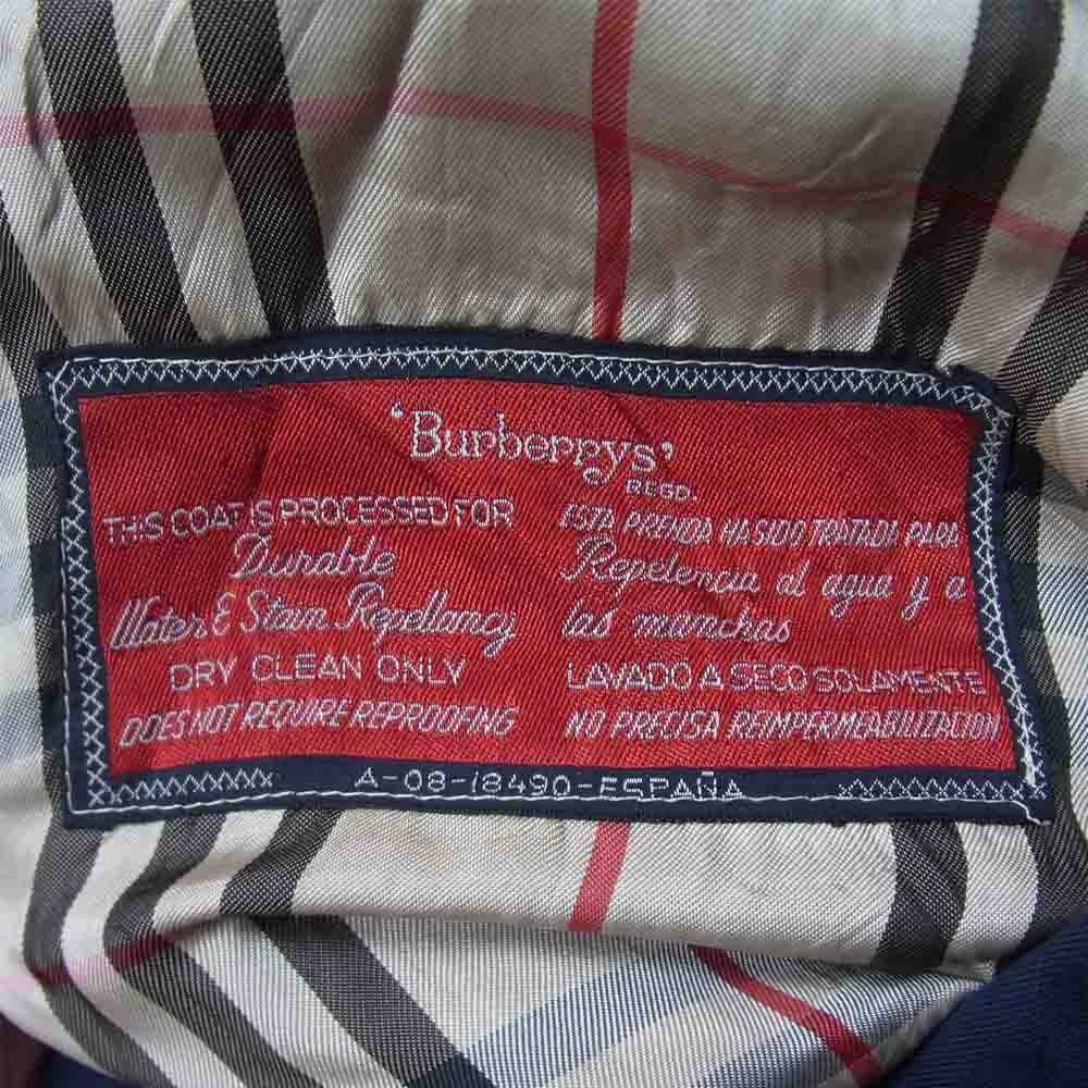 BURBERRY バーバリー 60s 70s 英国製 裏地ノバチェック トレンチ コート ネイビー系 表記無し【中古】