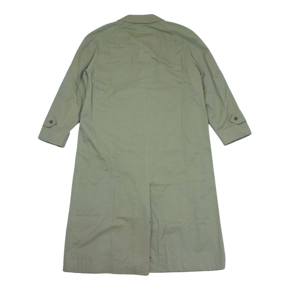 Aquascutum アクアスキュータム 80s 英国製 Aqua5 Balmacaan Coat バルマカーン ステンカラー コート カーキ系 表記無し【中古】