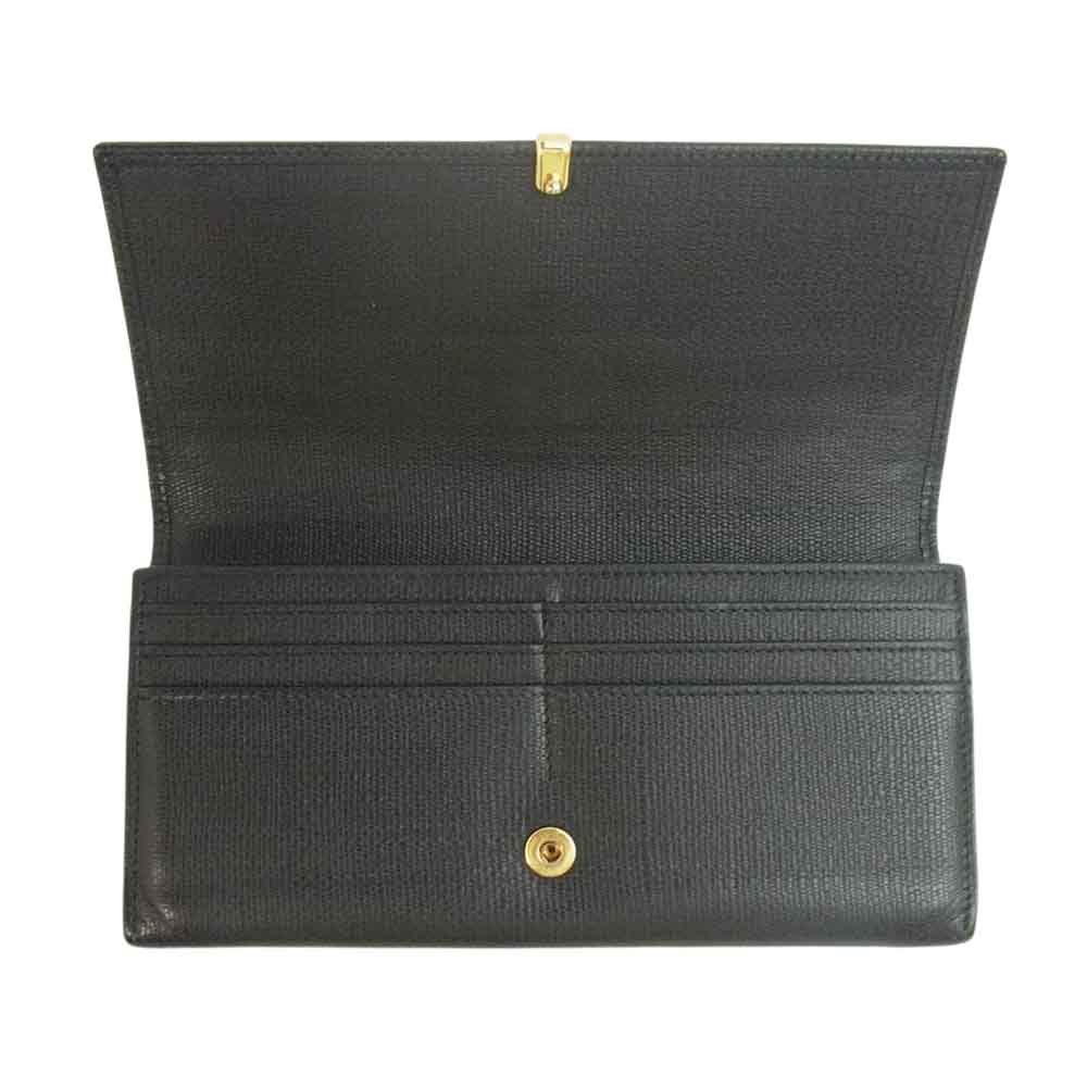 YVES SAINT LAURENT イヴサンローラン 513092 274524 Y金具 フラップ ウォレット ブラック系【中古】