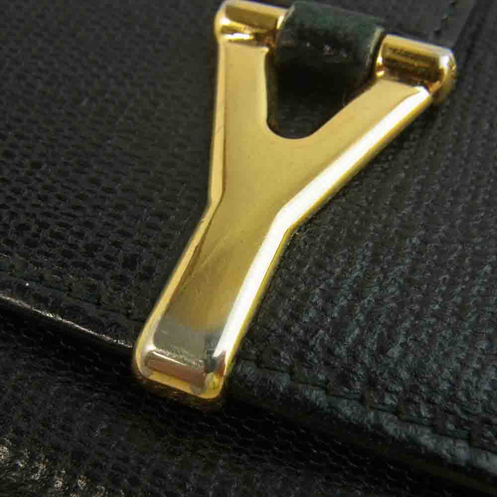 YVES SAINT LAURENT イヴサンローラン 513092 274524 Y金具 フラップ ウォレット ブラック系【中古】
