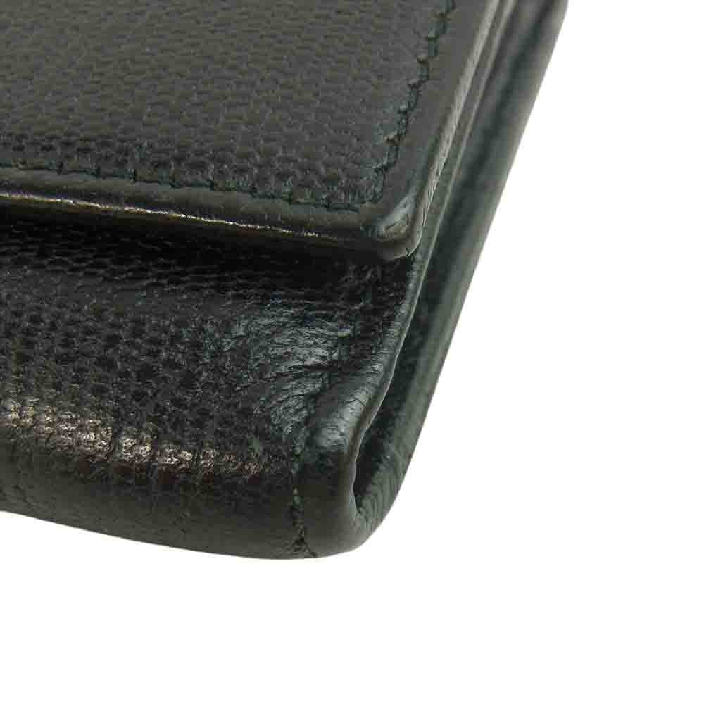 YVES SAINT LAURENT イヴサンローラン 513092 274524 Y金具 フラップ ウォレット ブラック系【中古】