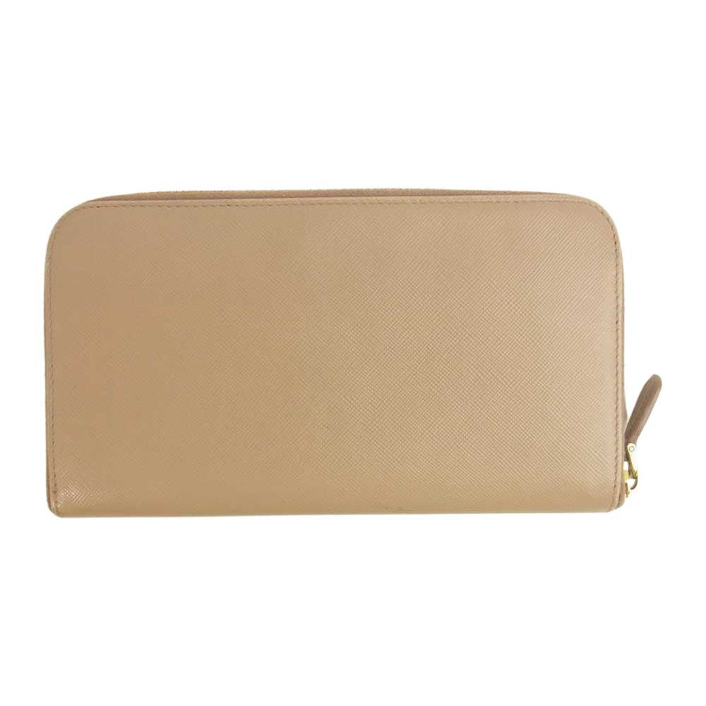 PRADA プラダ チェリー ラウンドジップ ウォレット ピンク系【中古】