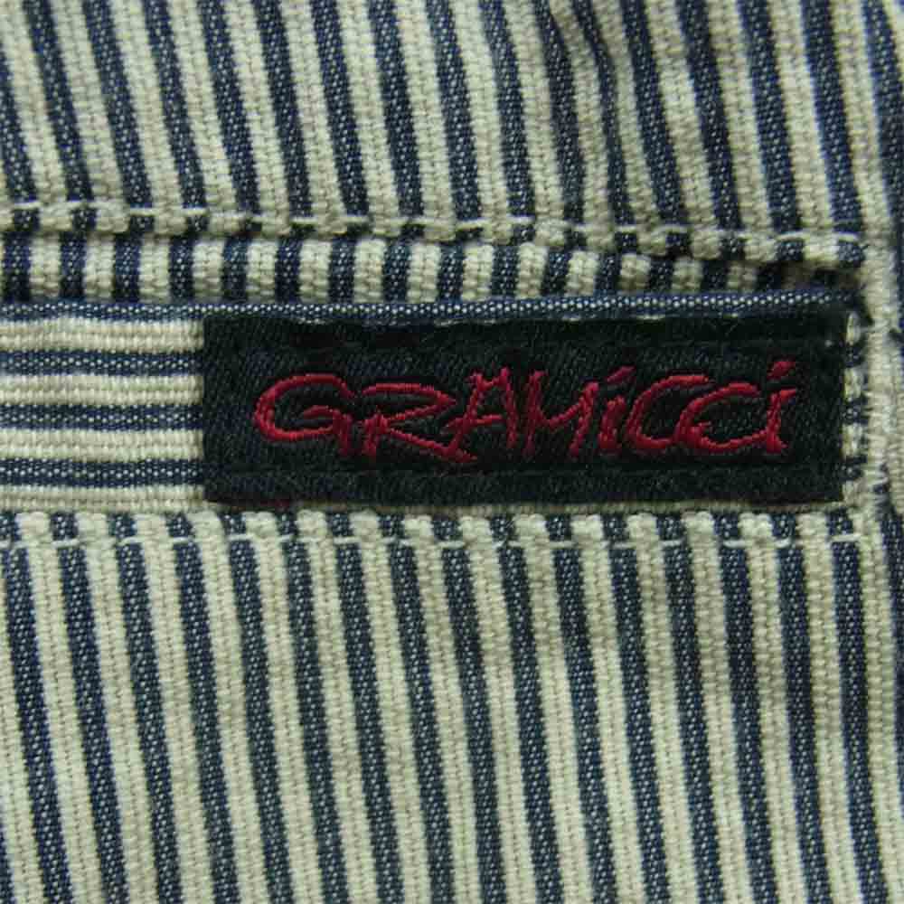 Gramicci グラミチ GUP-205044 サッカー ルーズ テーパード パンツ ネイビー系 オフホワイト系 L【中古】