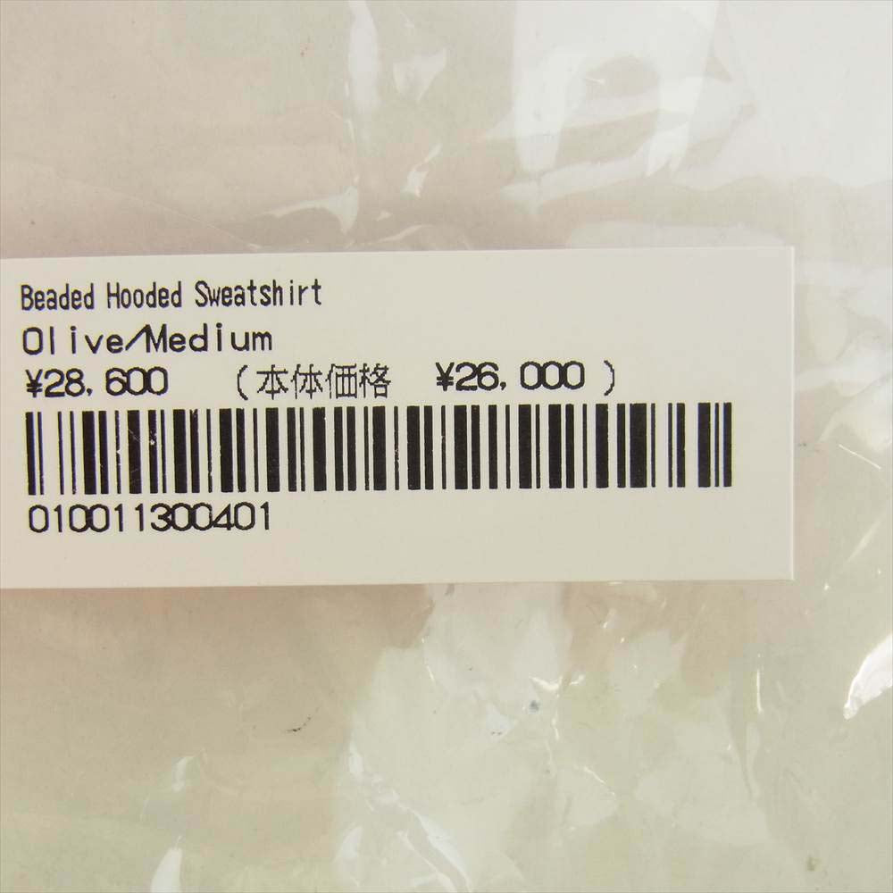 Supreme シュプリーム 22SS Beaded Hooded Sweatshirt ビーディド フーデッド スウェットシャツ パーカー オリーブ系 M【新古品】【未使用】【中古】