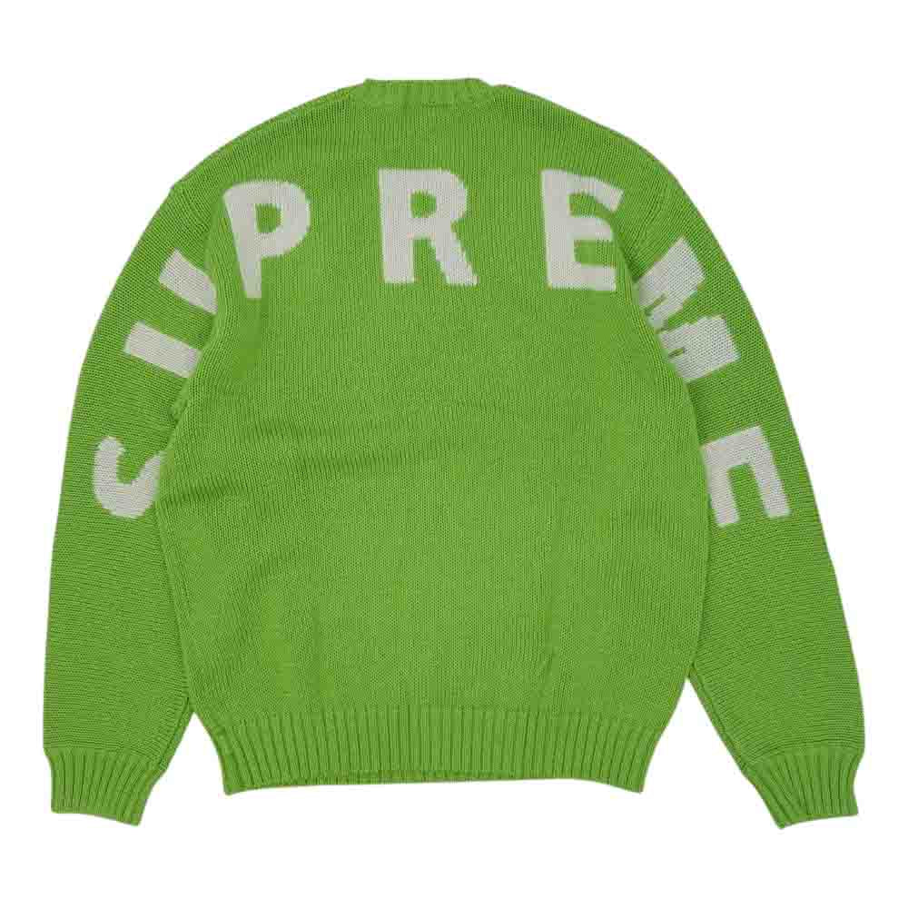 Supreme シュプリーム 20SS Back Logo Sweater バックロゴ セーター 長袖 セーター ライトグリーン系 S【新古品】【未使用】【中古】