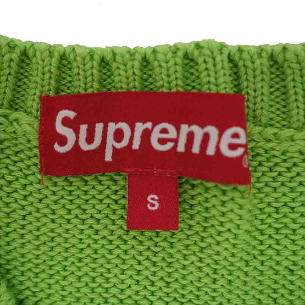 Supreme シュプリーム 20SS Back Logo Sweater バックロゴ セーター 長袖 セーター ライトグリーン系 S【新古品】【未使用】【中古】