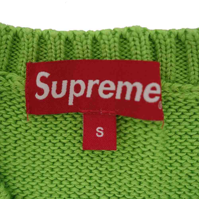 supreme back logo sweater green Sサイズ