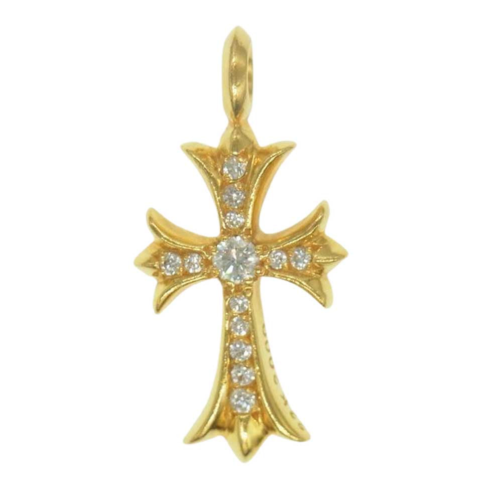 CHROME HEARTS クロムハーツ（原本無） 22K タイニーファット クロス パヴェ ダイヤ ゴールド系【中古】