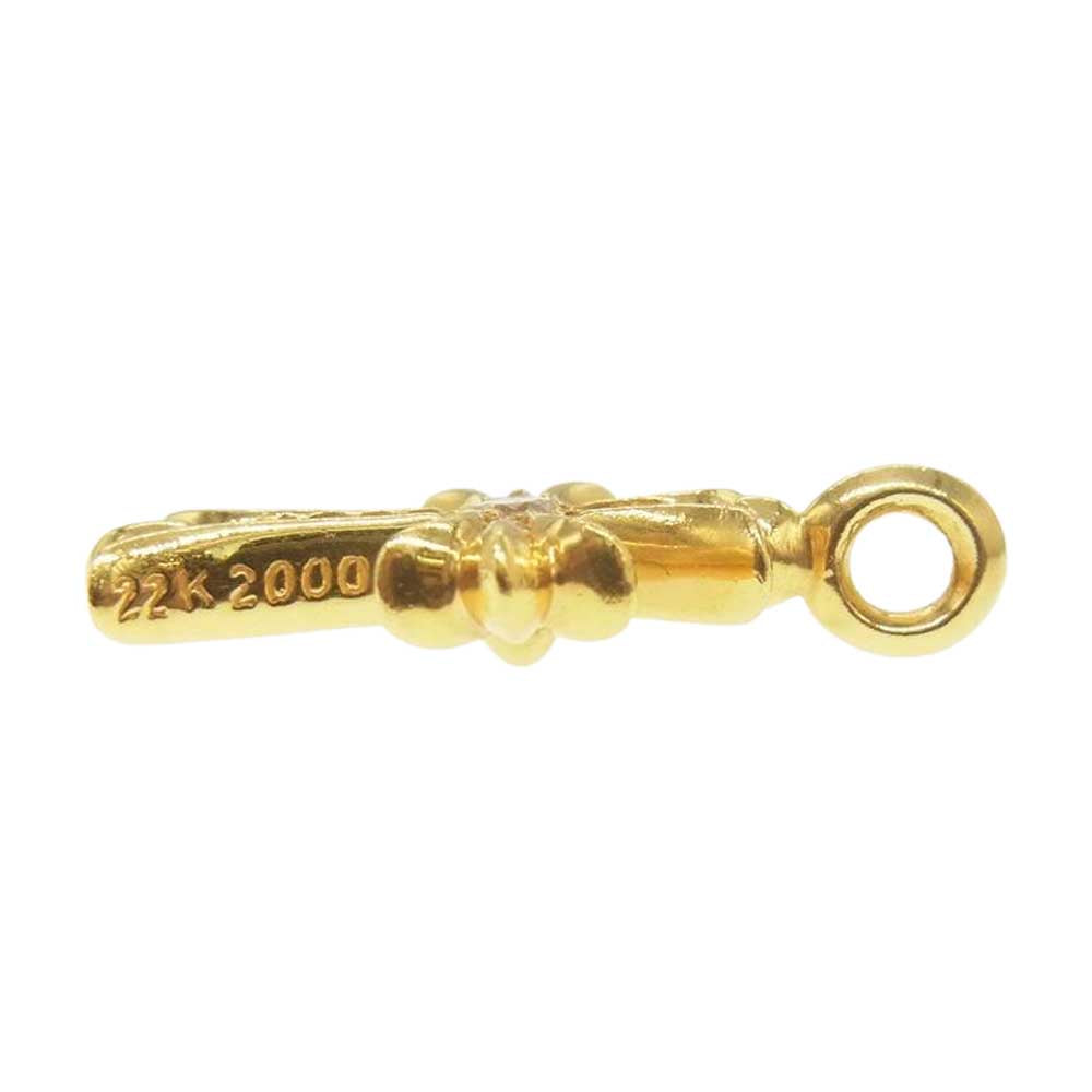 CHROME HEARTS クロムハーツ（原本無） 22K タイニーファット クロス パヴェ ダイヤ ゴールド系【中古】