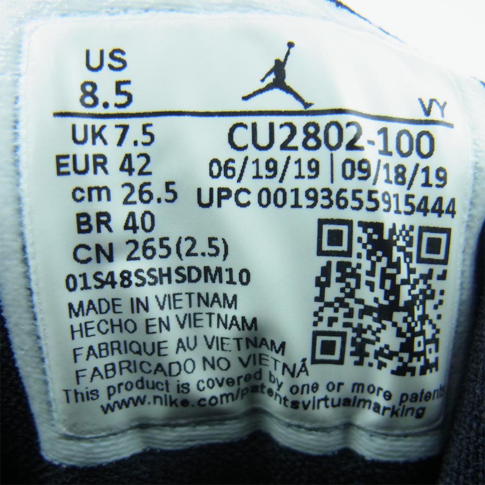 NIKE ナイキ CU2802-100 AIR JORDAN 1 MID FEARLESS FACETASM エア ジョーダン 1 ミッド ファセッタズム スニーカー ライトブルー系 ホワイト系 26.5cm【中古】