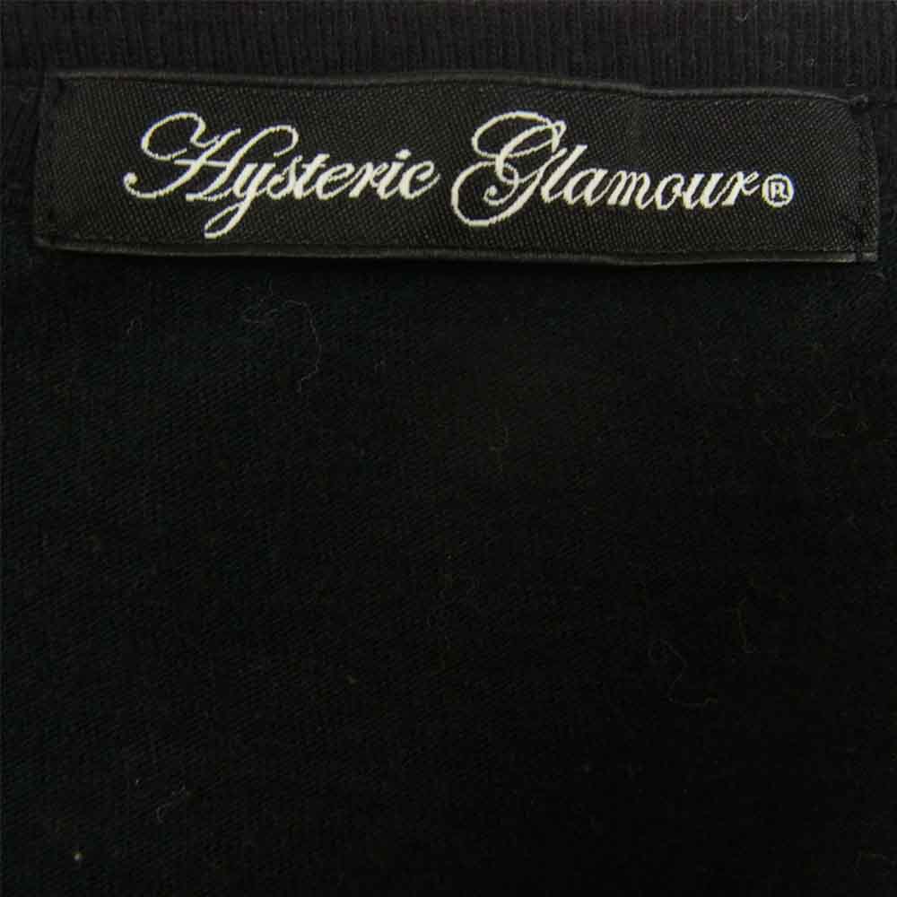 HYSTERIC GLAMOUR ヒステリックグラマー 0122CT33 ファック ベアー  ヘンリーネック カットソー レディース ブラック系 F【中古】