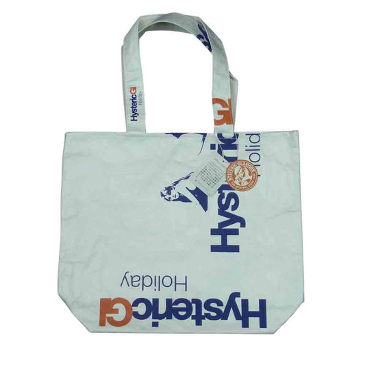 HYSTERIC GLAMOUR ヒステリックグラマー 01172QB03900 HYSGL GIRL ガール ペーパー トート バッグ ホワイト系 FREE【新古品】【未使用】【中古】