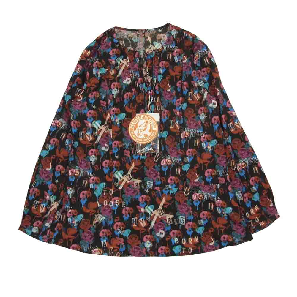 HYSTERIC GLAMOUR ヒステリックグラマー 01173AH09 MELT 花柄 長袖 プルオーバー ノーカラー シャツ レディース マルチカラー系 F【新古品】【未使用】【中古】