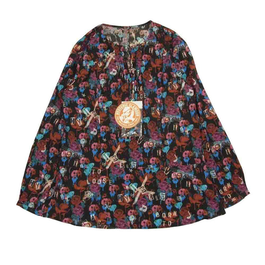 HYSTERIC GLAMOUR ヒステリックグラマー 01173AH09 MELT 花柄 長袖 プルオーバー ノーカラー シャツ レディース マルチカラー系 F【新古品】【未使用】【中古】