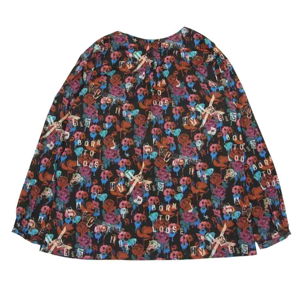 HYSTERIC GLAMOUR ヒステリックグラマー 01173AH09 MELT 花柄 長袖 プルオーバー ノーカラー シャツ レディース マルチカラー系 F【新古品】【未使用】【中古】