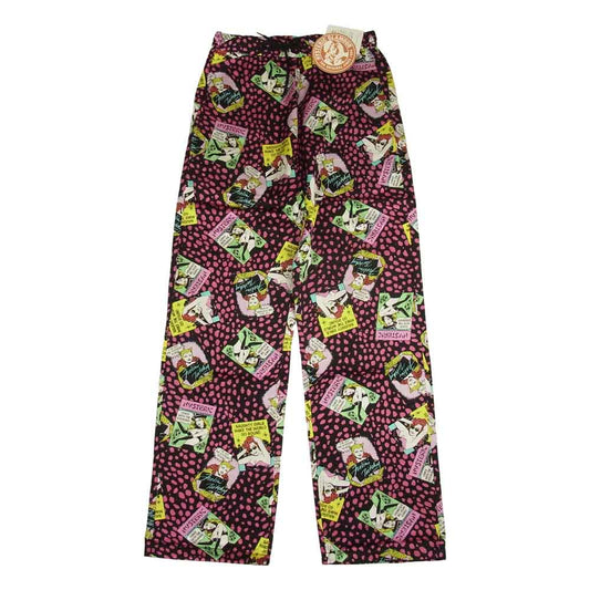 HYSTERIC GLAMOUR ヒステリックグラマー 0119AP07 レーヨン 総柄 パンツ ブラック系 S【新古品】【未使用】【中古】