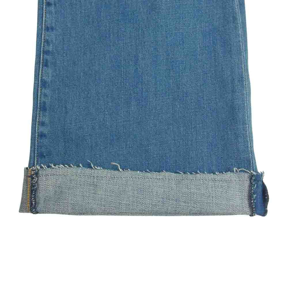 HYSTERIC GLAMOUR ヒステリックグラマー 01182AP13 USED加工 デニム ハイライズ 九分丈 フレア パンツ インディゴブルー系 28【新古品】【未使用】【中古】