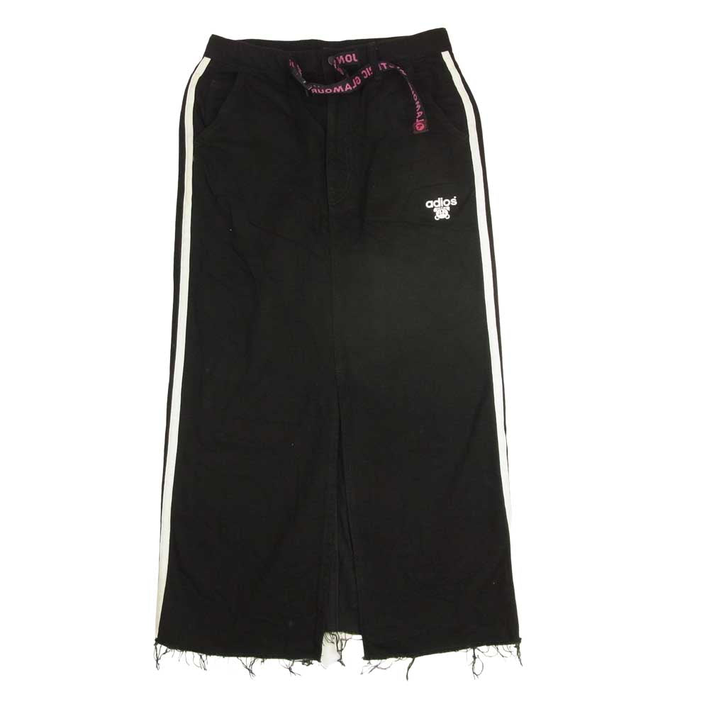 HYSTERIC GLAMOUR ヒステリックグラマー 01181AK04 ADIOS プリント サイドライン デニム スカート ブラック系 M【中古】