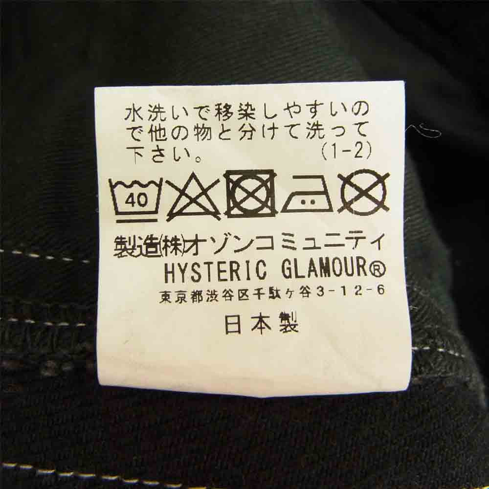 HYSTERIC GLAMOUR ヒステリックグラマー 01181AK04 ADIOS プリント サイドライン デニム スカート ブラック系 M【中古】
