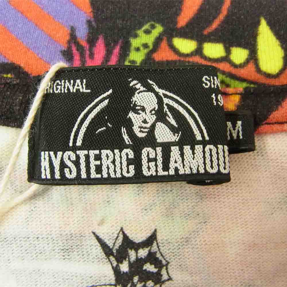 HYSTERIC GLAMOUR ヒステリックグラマー 02182CL01 SKLX/TASTY COLLAGE 総柄 ポケット Tシャツ 長袖 マルチカラー系 M【新古品】【未使用】【中古】