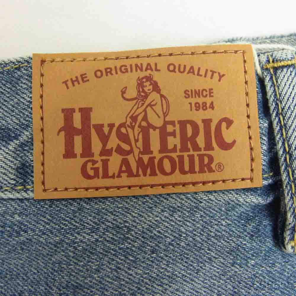 HYSTERIC GLAMOUR ヒステリックグラマー 01191AP13 RESIZE加工 再構築 デニム ストレート パンツ インディゴブルー系 28【中古】