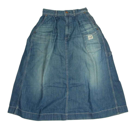 HYSTERIC GLAMOUR ヒステリックグラマー 01172AK06 ISKO デニム ペインター ギャザー スカート インディゴブルー系 M【極上美品】【中古】