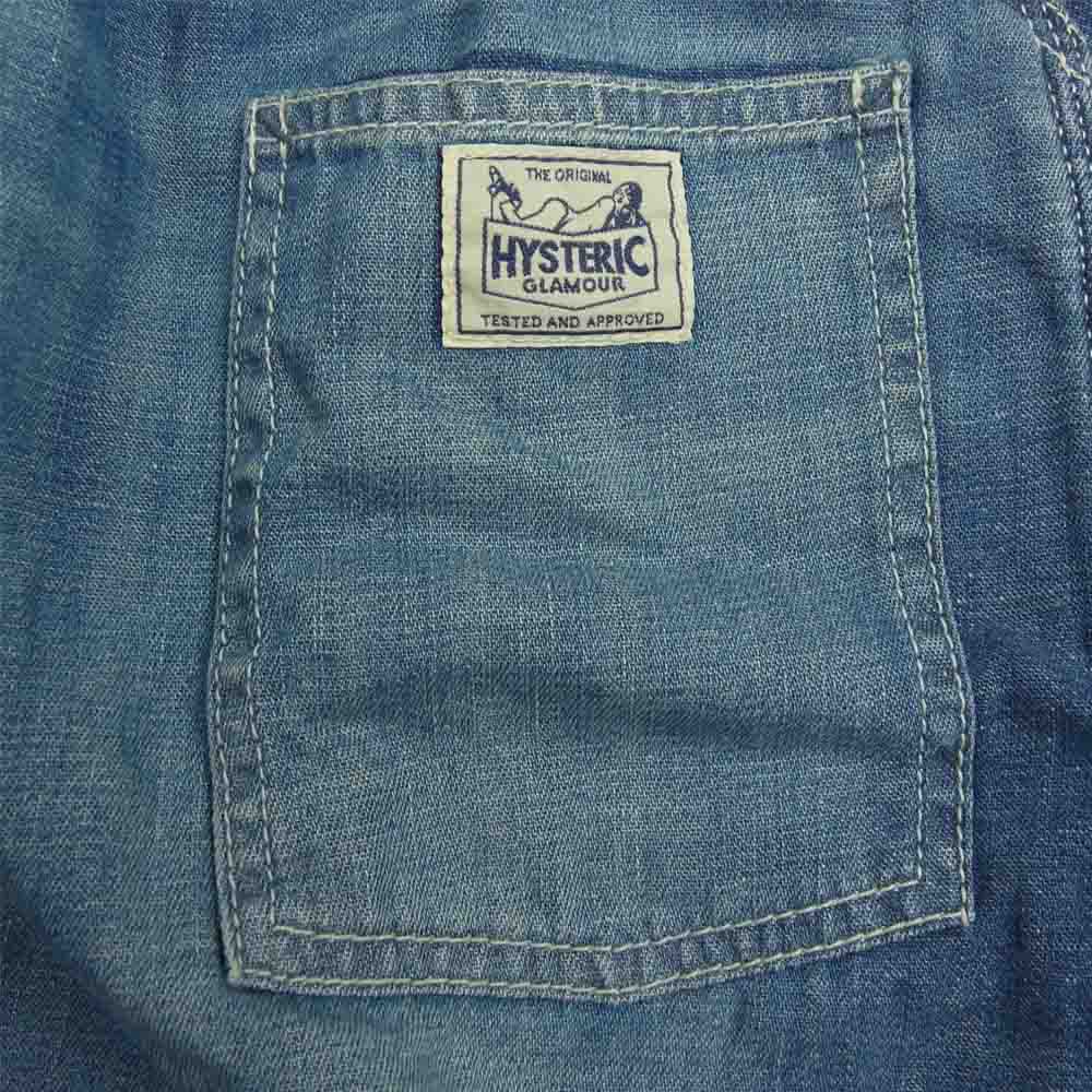 HYSTERIC GLAMOUR ヒステリックグラマー 01172AK06 ISKO デニム ペインター ギャザー スカート インディゴブルー系 M【極上美品】【中古】
