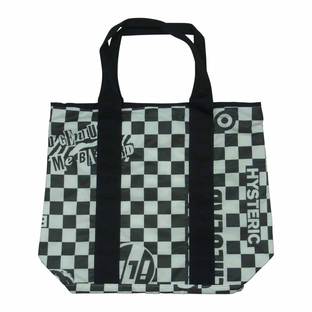 HYSTERIC GLAMOUR ヒステリックグラマー 02183QB03904 FLIGHT NYLON フライト ナイロン トート バッグ ブラック系 ホワイト系 FREE【新古品】【未使用】【中古】