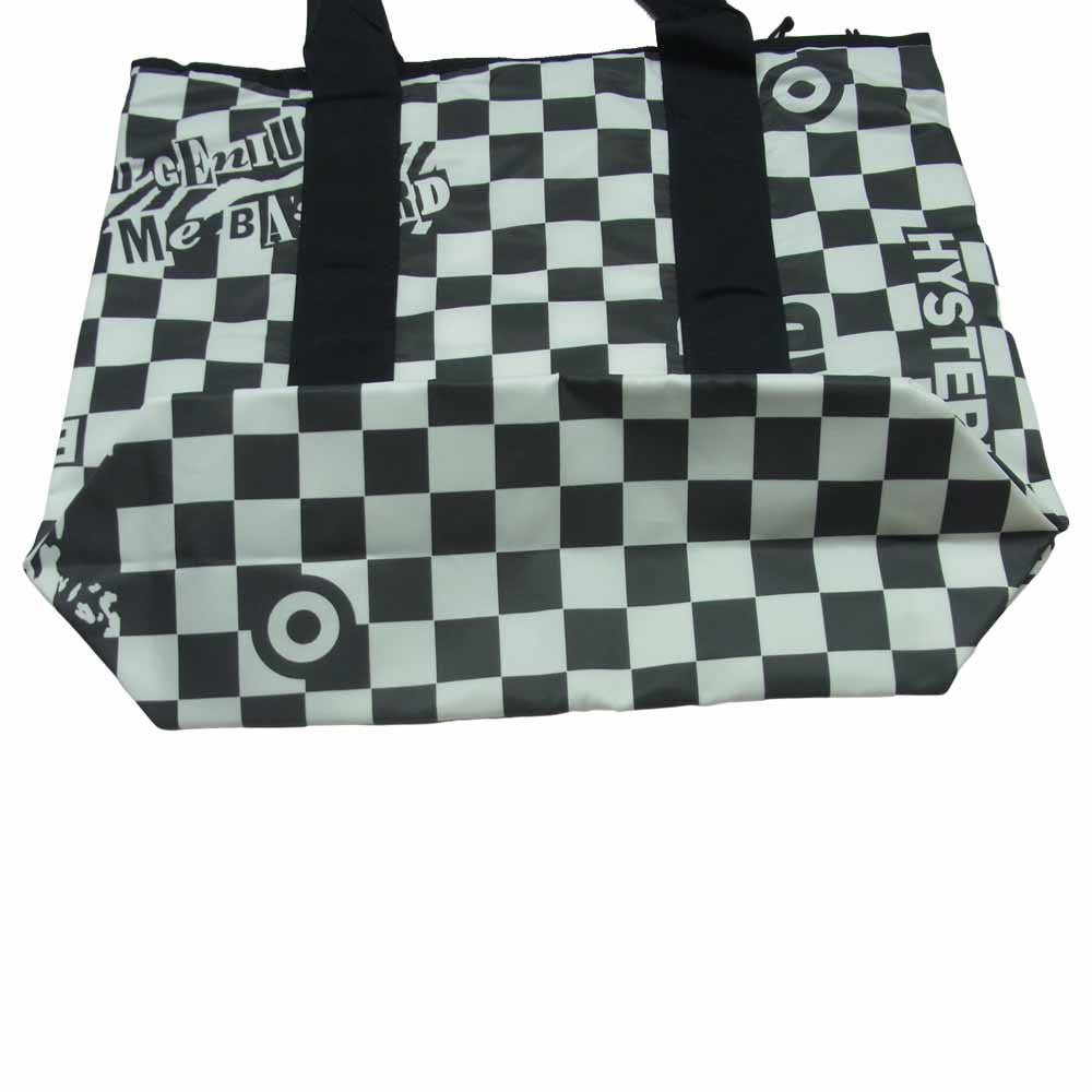 HYSTERIC GLAMOUR ヒステリックグラマー 02183QB03904 FLIGHT NYLON フライト ナイロン トート バッグ ブラック系 ホワイト系 FREE【新古品】【未使用】【中古】