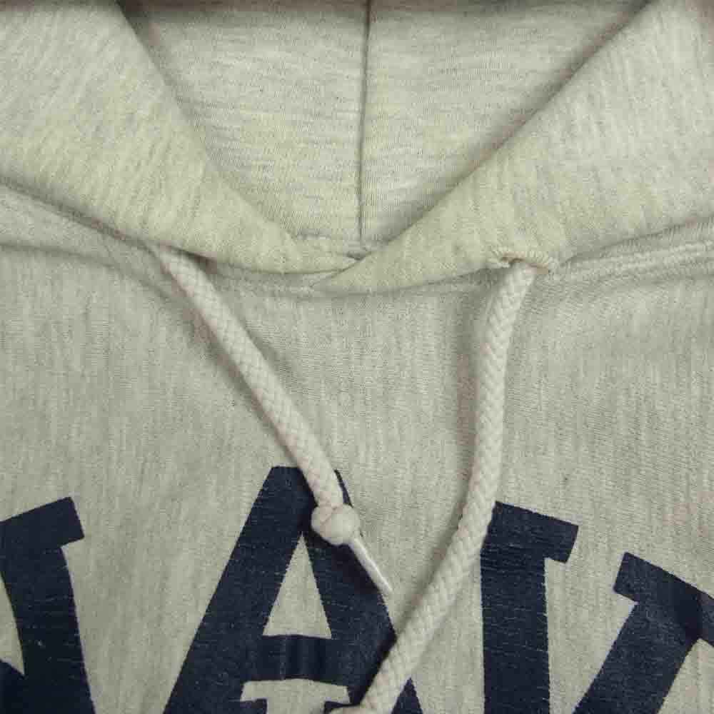 Champion チャンピオン ヴィンテージ USA製 90s 刺繍タグ REVERSE WEAVE U.S.NAVY リバースウィーブ ネイビー スウェット パーカー グレー系 XL【中古】