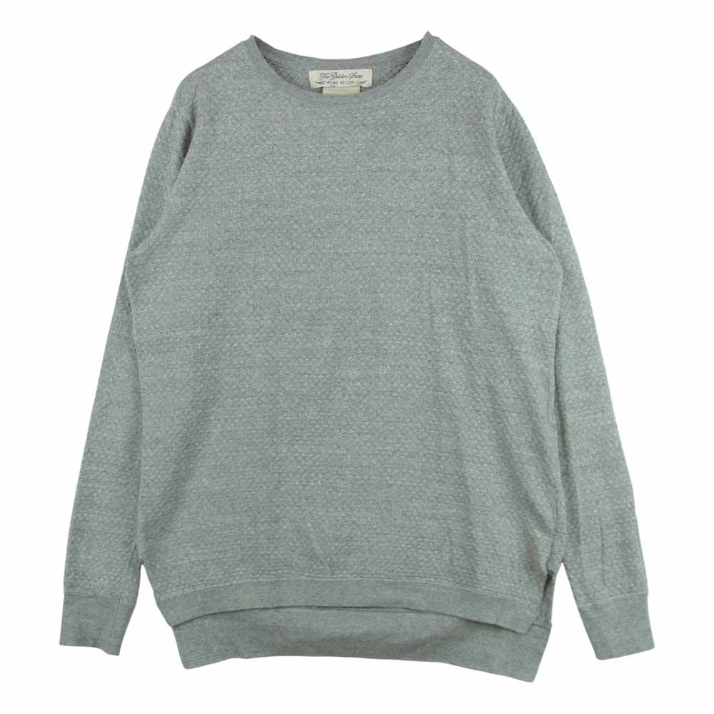 REMI RELIEF レミレリーフ 段違い コットン クルーネック ニット 日本製 グレー系 M【中古】