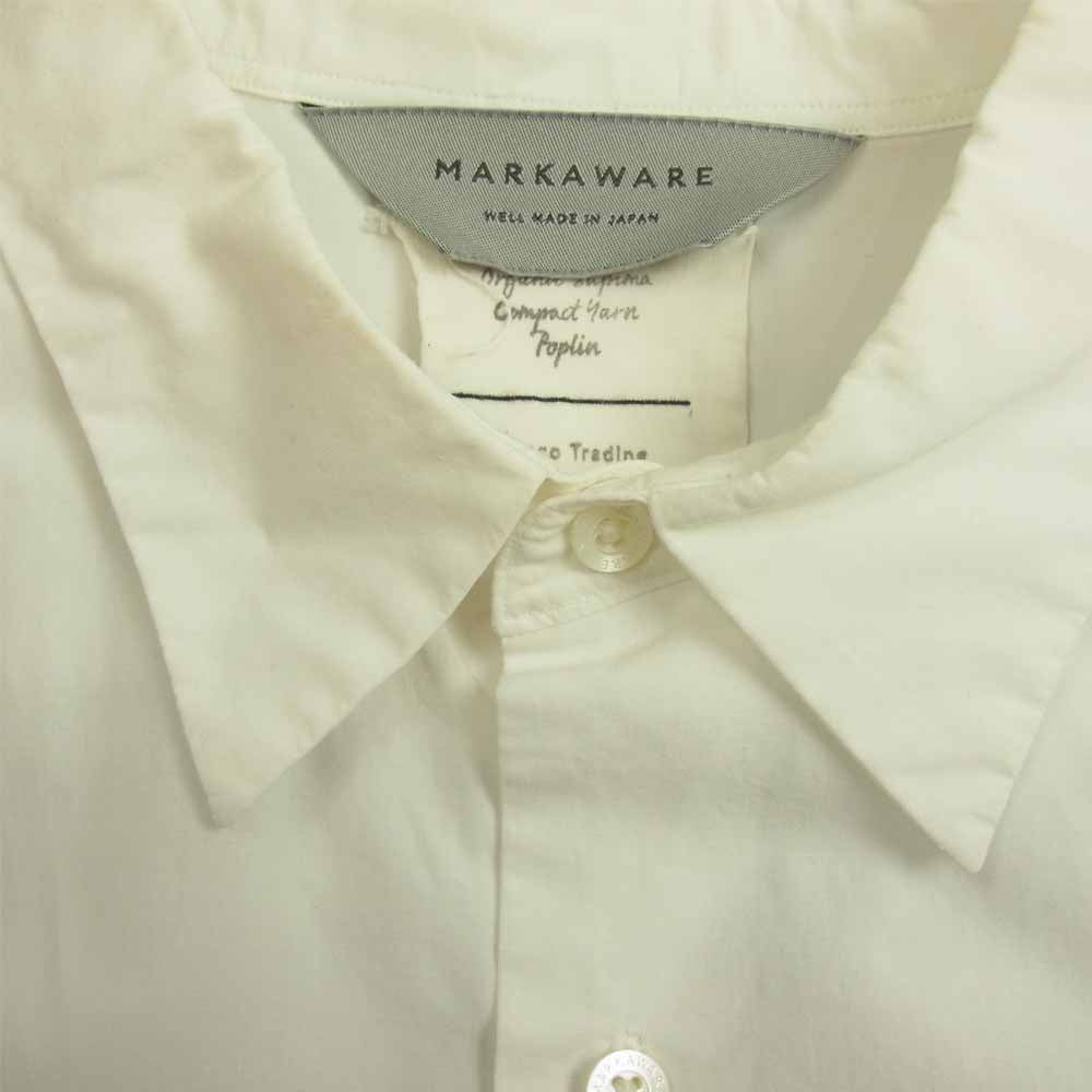 markaware マーカウェア 17AW A17C-18SH02C REGULAR COLLAR SHIRTS COMFORT FIT レギュラー カラー コンフォート 長袖 シャツ ホワイト系 2【中古】