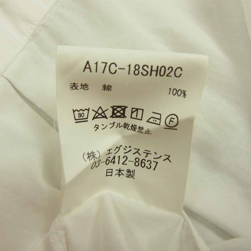 markaware マーカウェア 17AW A17C-18SH02C REGULAR COLLAR SHIRTS COMFORT FIT レギュラー カラー コンフォート 長袖 シャツ ホワイト系 2【中古】