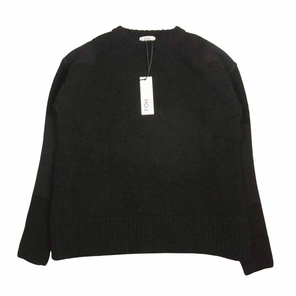 フォードット 612080166-1071 モヘア混 クルーネック ニット セーター ブラック系 3【美品】【中古】
