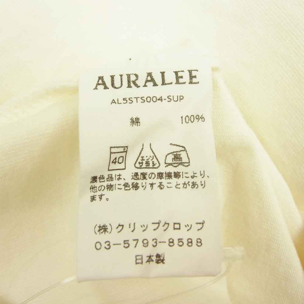 AURALEE オーラリー 15SS AL5STS004-SUP IENA イエナ 別注 STAND UP TEE スタンドアップ 半袖 Tシャツ ホワイト系【中古】