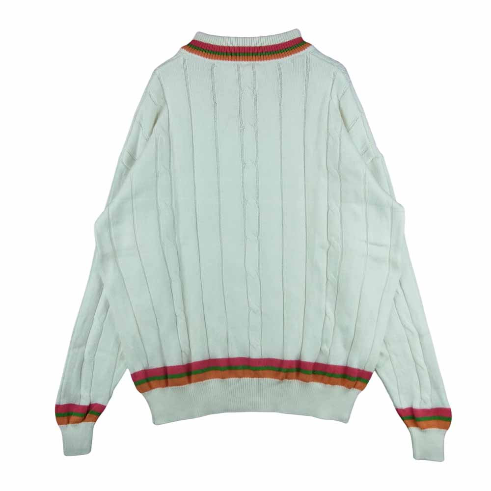 ユナイテッドアローズアンドサンズ 5513-199-0140 C/FIRE SWEATER Vネック ニット セーター 中国製 ホワイト系 M【中古】