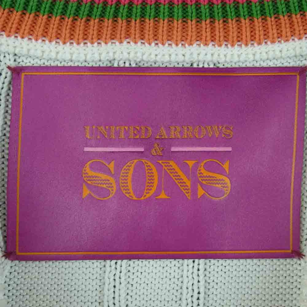 ユナイテッドアローズアンドサンズ 5513-199-0140 C/FIRE SWEATER Vネック ニット セーター 中国製 ホワイト系 M【中古】