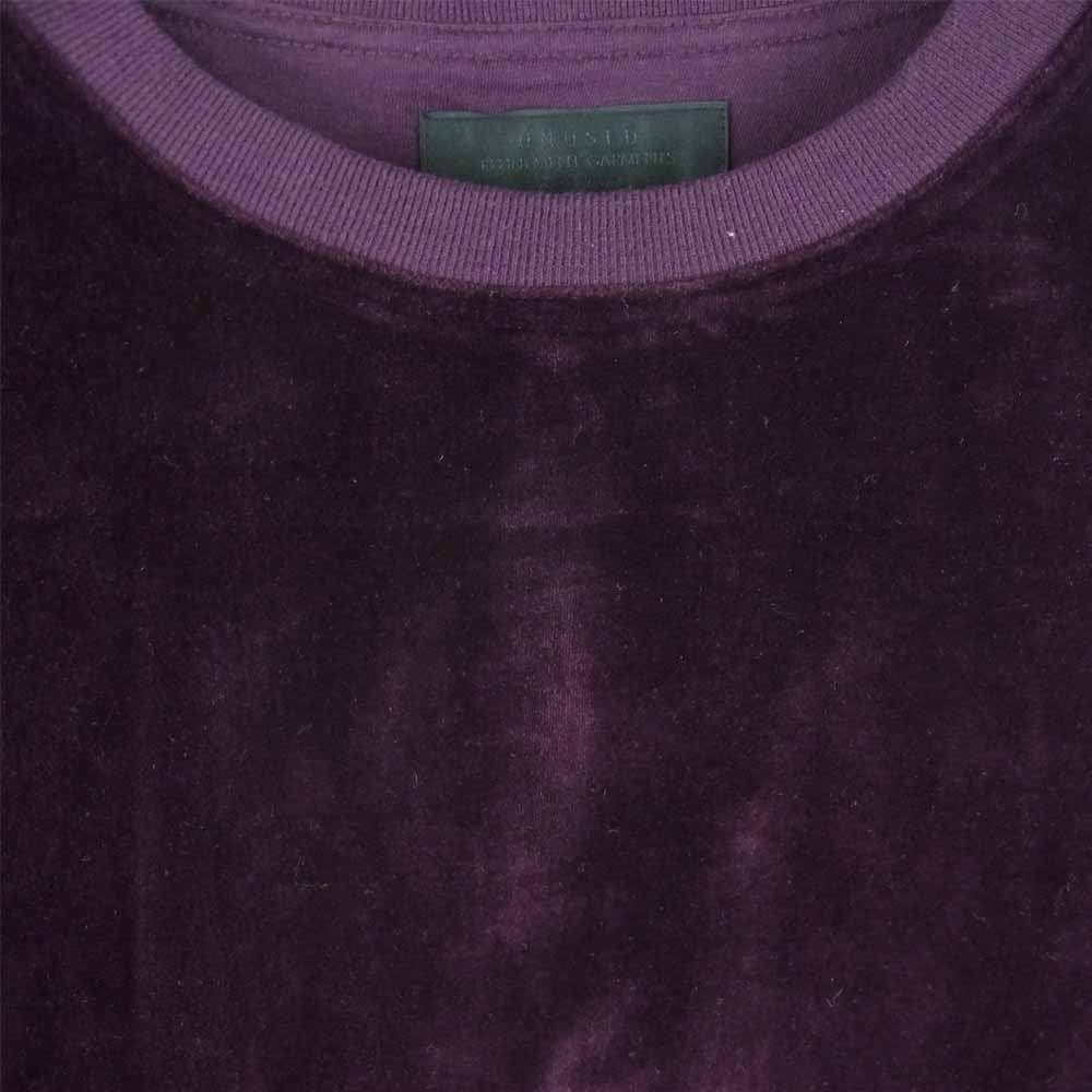 UNUSED アンユーズド 15SS US0998 Velour Crew Neck Shirt ベロア クルーネック スウェット プルオーバー ワインレッド系【中古】