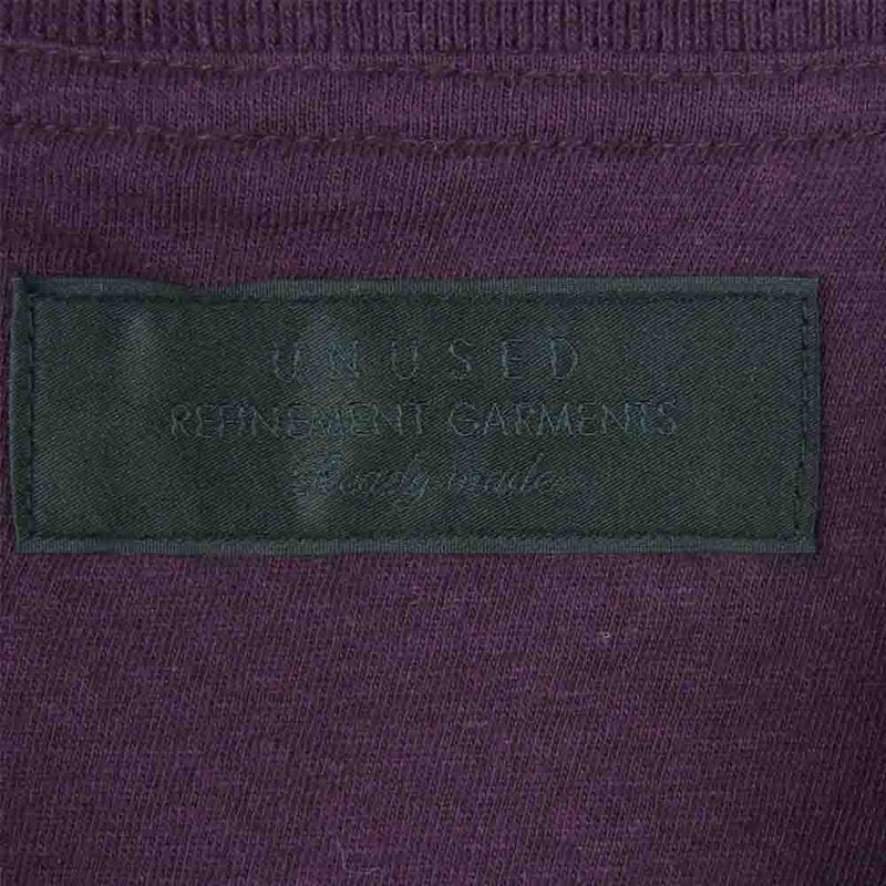 UNUSED アンユーズド 15SS US0998 Velour Crew Neck Shirt ベロア クルーネック スウェット プルオーバー  ワインレッド系【中古】