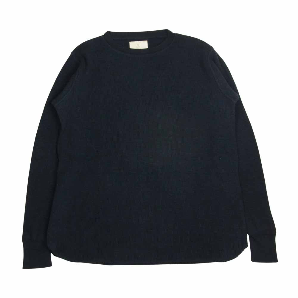 bukht ブフト × Ron Herman ロンハーマン シルク混コットンレーヨン 裾カーブ インディゴ ニット ネイビー系 M【中古】
