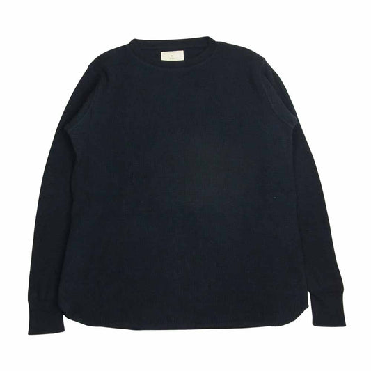 bukht ブフト × Ron Herman ロンハーマン シルク混コットンレーヨン 裾カーブ インディゴ ニット ネイビー系 M【中古】