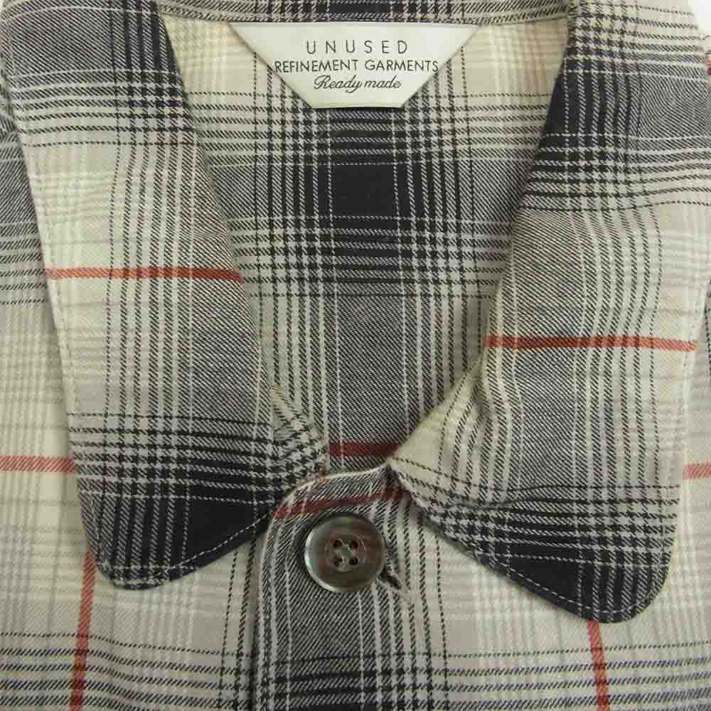 UNUSED アンユーズド 15SS US0968 OMBRE CHECK PAJAMA SHIRT オンブレチェック パジャマ シャツ ブラック系 2【中古】