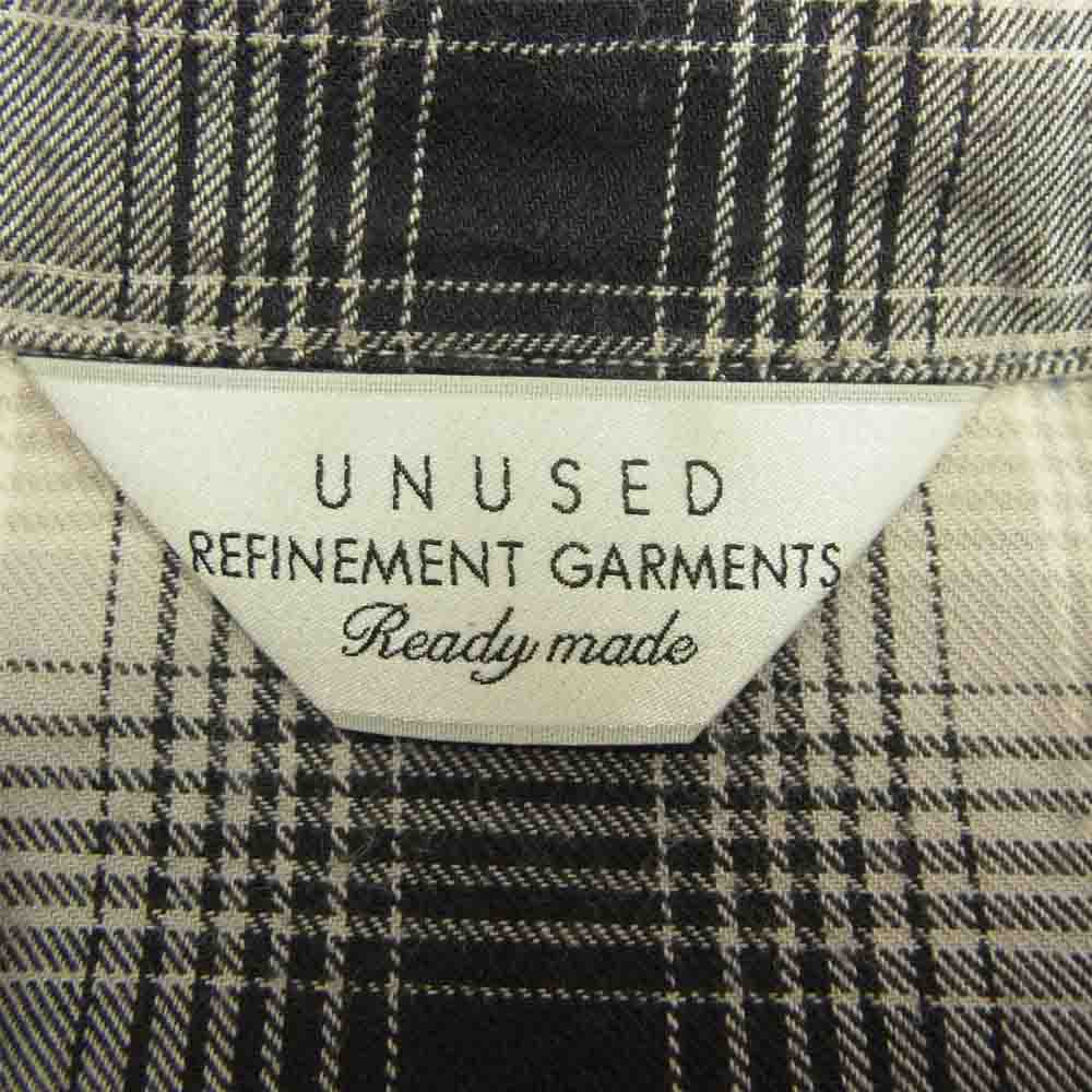 UNUSED アンユーズド 15SS US0968 OMBRE CHECK PAJAMA SHIRT オンブレチェック パジャマ シャツ ブラック系 2【中古】