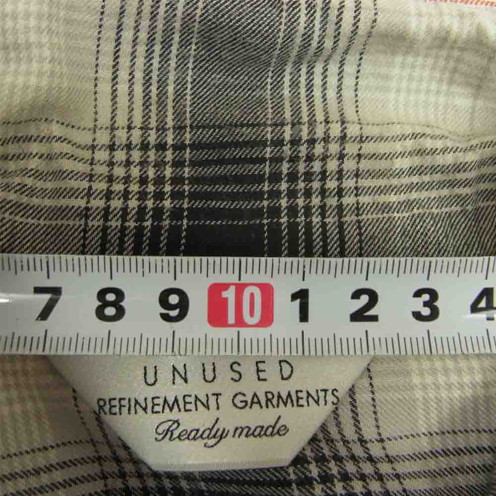 UNUSED アンユーズド 15SS US0968 OMBRE CHECK PAJAMA SHIRT オンブレチェック パジャマ シャツ ブラック系 2【中古】