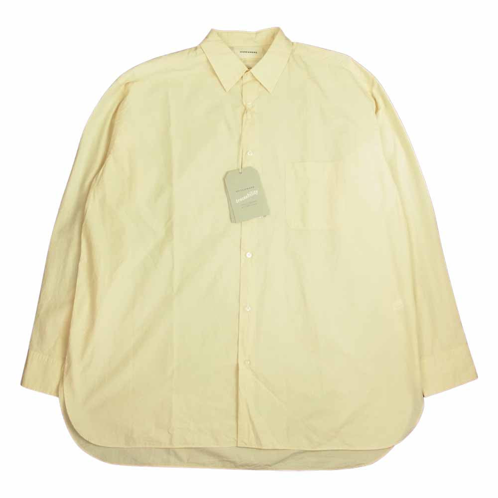 markaware マーカウェア 19AW A19B-09SH02C COMFORT FIT SHIRTS ORGANIC COTTON POPLIN オーガニック コットンポプリン コンフォート 長袖 シャツ ベージュ系 2【中古】
