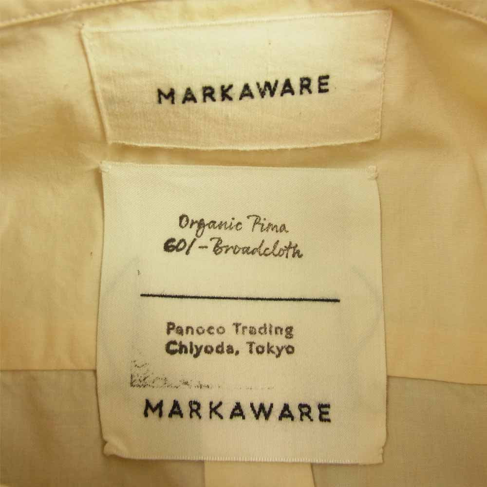 markaware マーカウェア 19AW A19B-09SH02C COMFORT FIT SHIRTS ORGANIC COTTON POPLIN オーガニック コットンポプリン コンフォート 長袖 シャツ ベージュ系 2【中古】