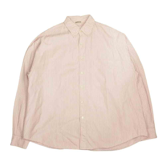 AURALEE オーラリー 18SS A8SS01BY × H Beauty&Youth 別注 CANDY STRIPE BD SHIRT キャンディ ストライプ ボタンダウン 長袖 シャツ ピンク系 4【中古】