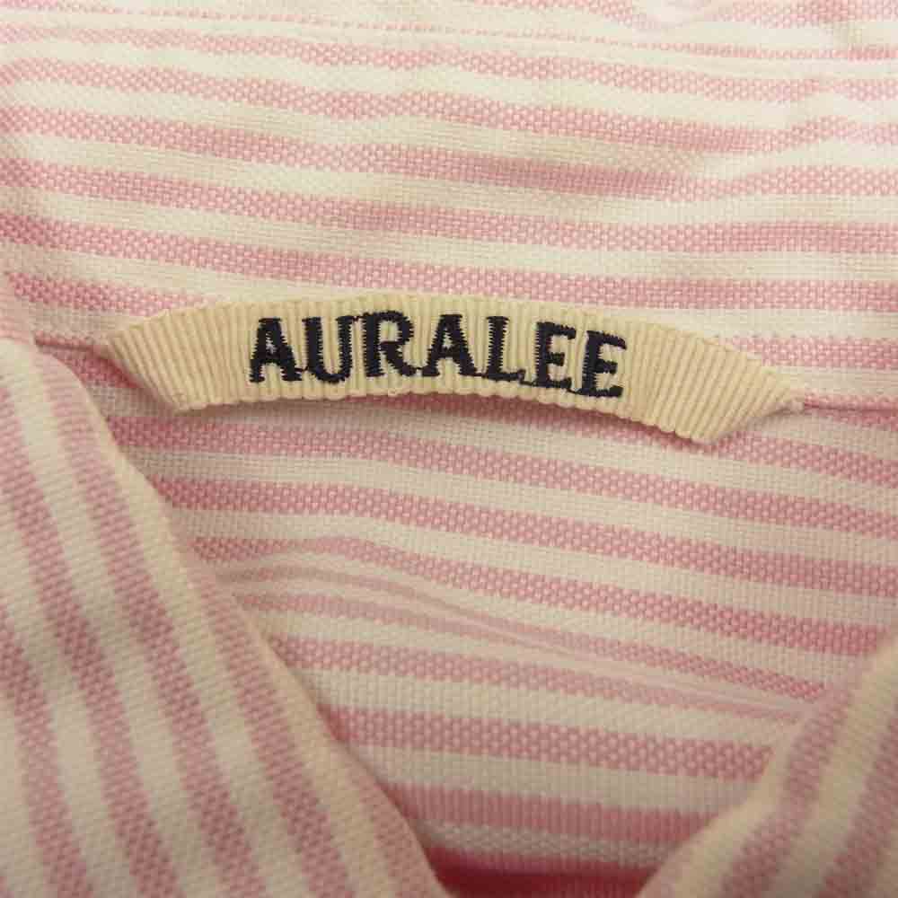 AURALEE オーラリー 18SS A8SS01BY × H Beauty&Youth 別注 CANDY STRIPE BD SHIRT キャンディ ストライプ ボタンダウン 長袖 シャツ ピンク系 4【中古】