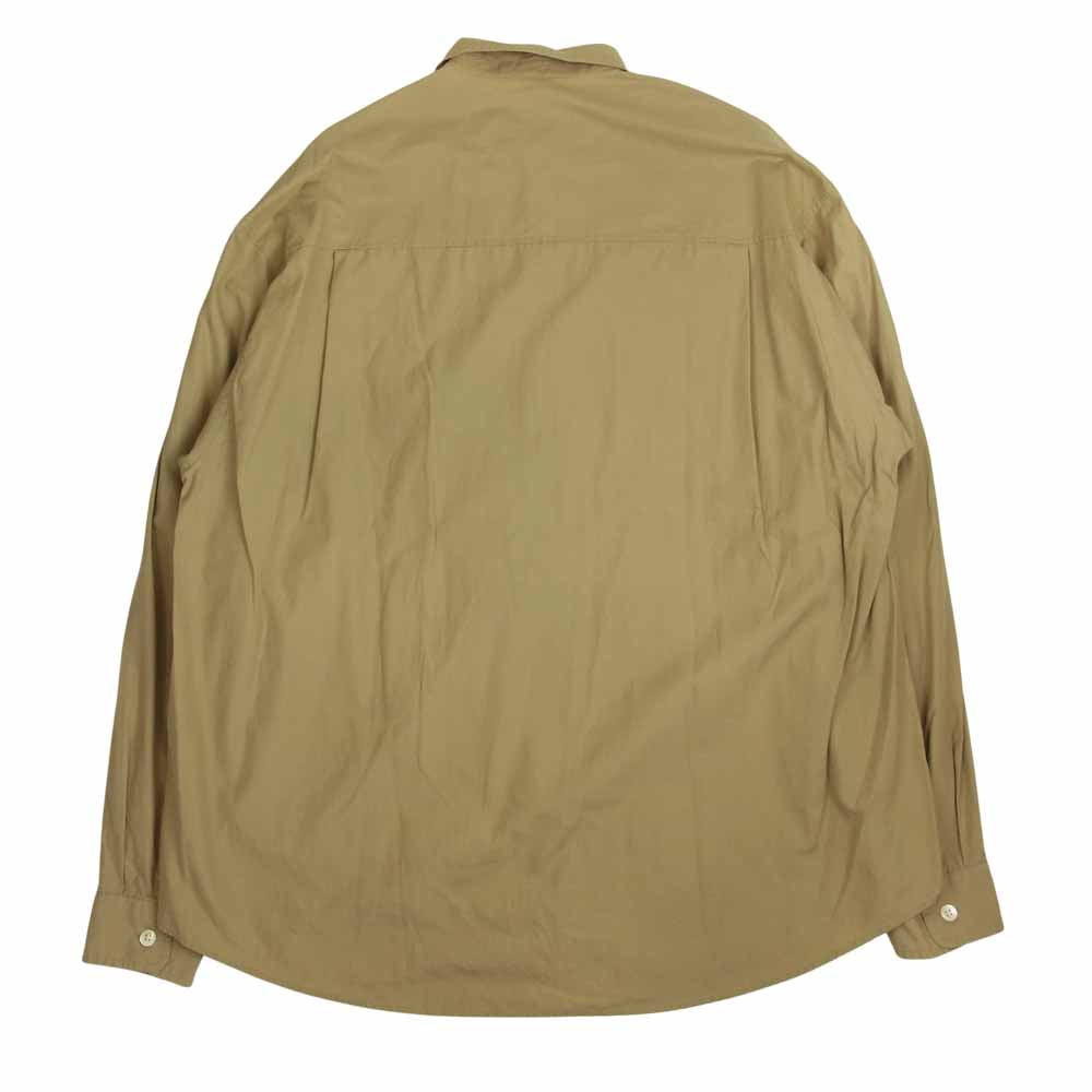 AURALEE オーラリー 18SS A8SS02TN WASHED FINX TWILL BIG SHIRTS ウォッシュドフィンクス ツイル ビッグ シャツ ベージュ系 4【中古】