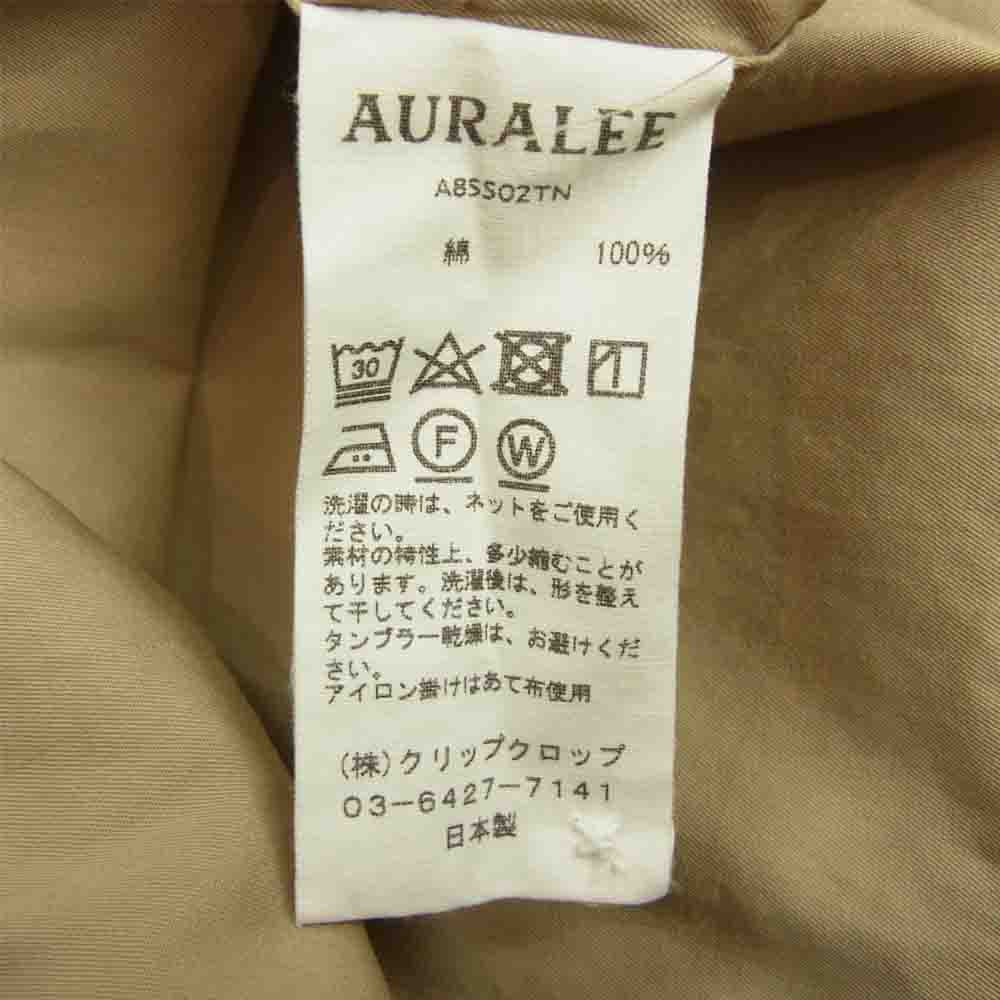 AURALEE オーラリー 18SS A8SS02TN WASHED FINX TWILL BIG SHIRTS ウォッシュドフィンクス ツイル ビッグ シャツ ベージュ系 4【中古】